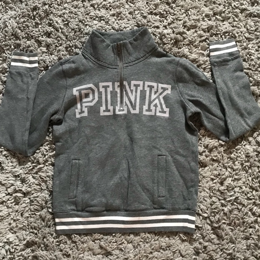 PINK 3/4 zip sweatshirt